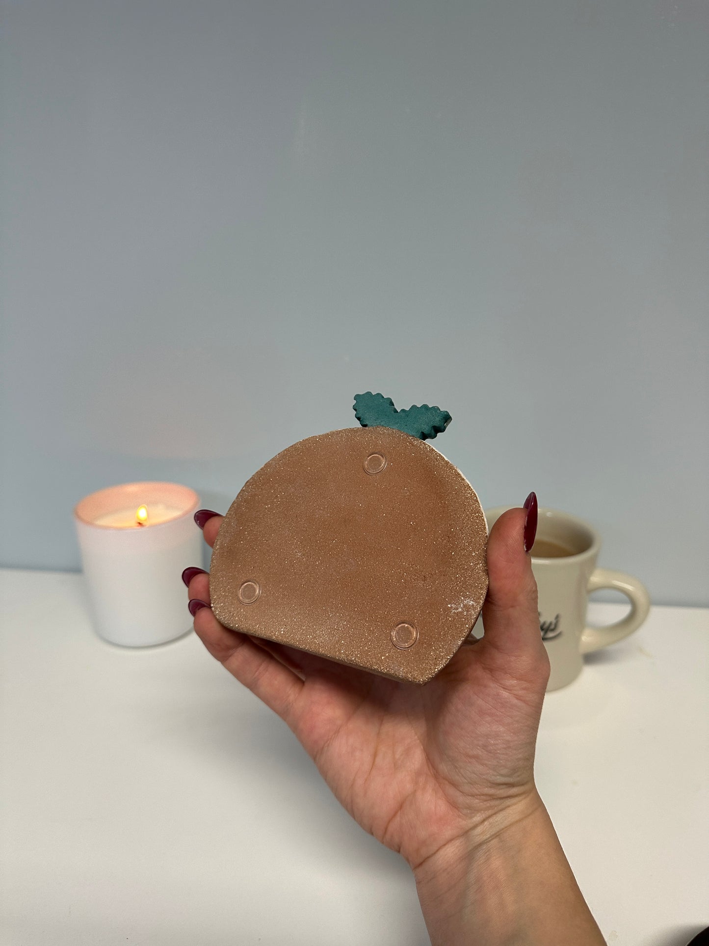 'christmas pudding' ceramic coaster 🎄